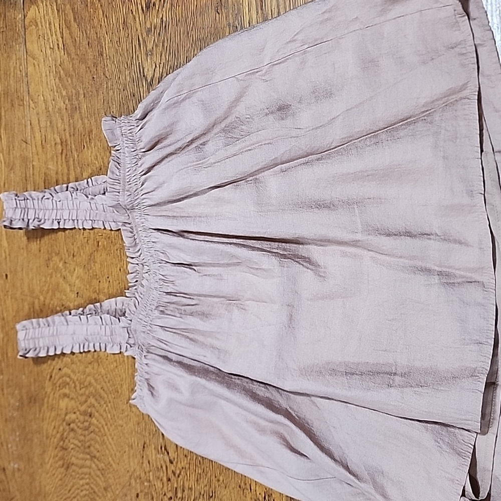Wishlist Apparel Elasticized Bodice Fully Lined Dusty Rose Tank Large